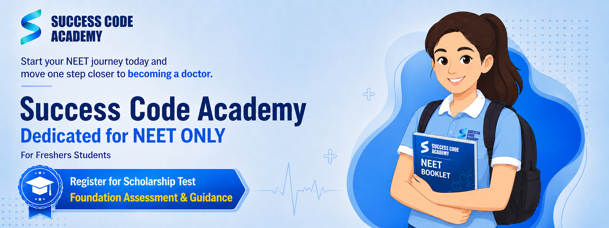 NEET Admissions & Scholarship Test Hero Banner